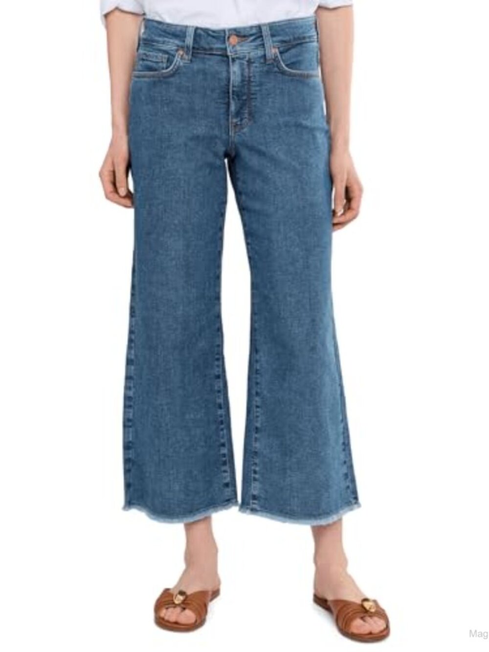 NYDJ Teresa Ankle Jeans Wide Leg Mid Rise Relaxed Fit 27 Inseam